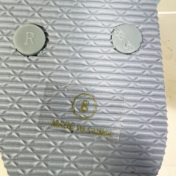 The Cove Flip Flops Blue and Cream Palm Tree Motif Womens size 8 - Picture 6 of 8